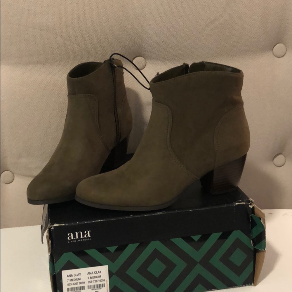 Olive Green Booties